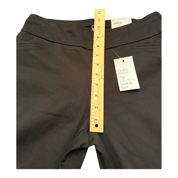 NWT Women's Croft & Barrow Black Effortless Stretch Bootcut Pants Size 8 - Picture 13 of 14